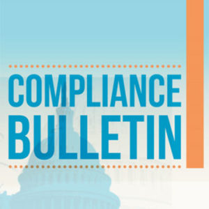 Compliance bulletin thumbnail image with the White House in the background
