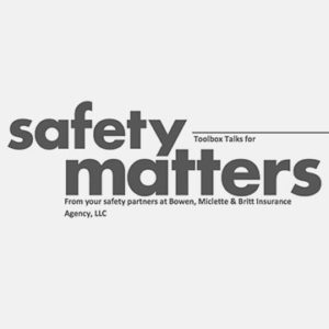 Graphic with safety matters in big bold letters